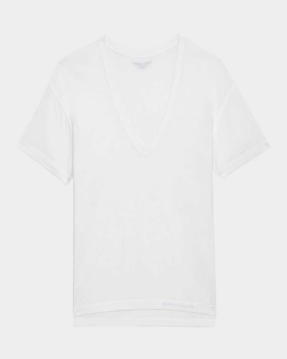 Marta Embellished Wings V-Neck Tee